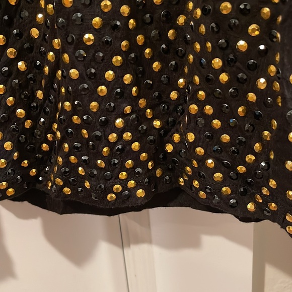 Michael Kors Black Jersey Knit Metallic Studded Sleeveless Midi Dress XS - Picture 7 of 8